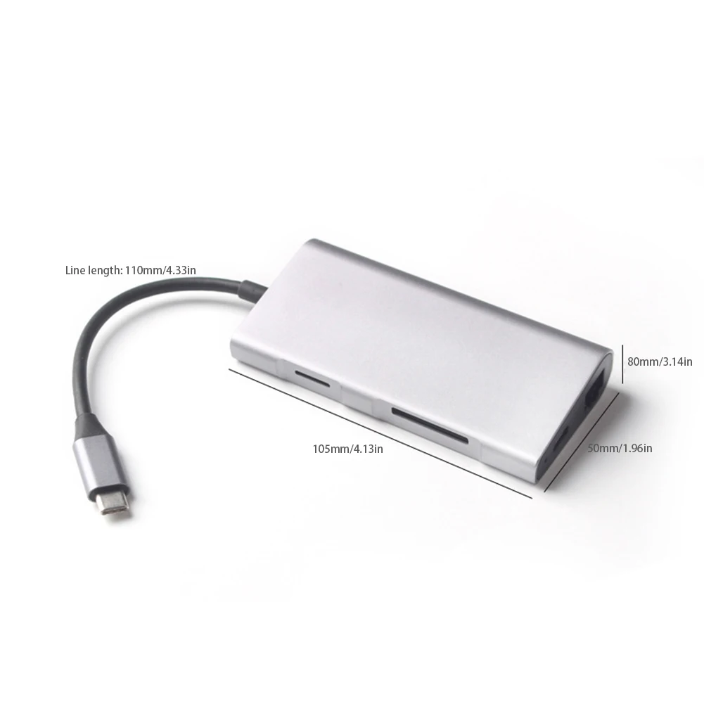 USB 3,0 к HDMI адаптер C-хаб на зажиме type-C8-In-1 Многофункциональный C-type конвертер адаптер