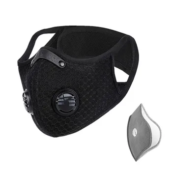 

Anti-dust Sport Face Mask 95% Filtration Cotton Mouth Mask Productive PM 2.5 Anti-Pollution Cycling Mask respirator Activated