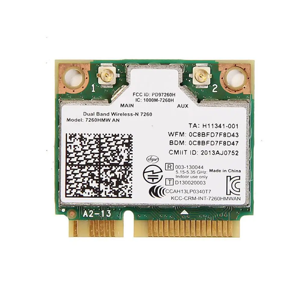 Двухдиапазонная беспроводная сетевая карта для Intel Dual Band card Mini 2 4G 7260 & 7260HMW 5G wireless AN