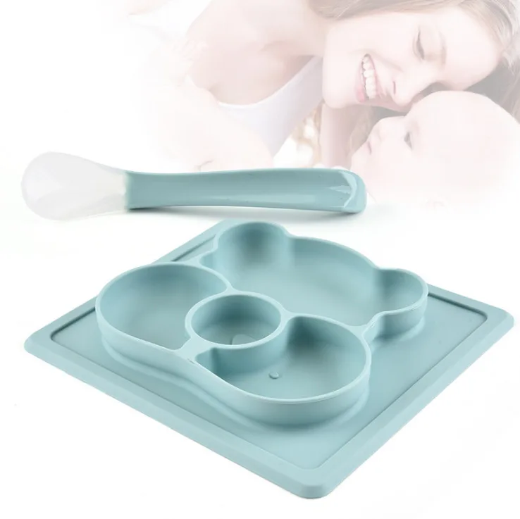 Cute Bowl Silicone Mat Baby Kids Child Suction Table Food Tray Placemat Plate | Дом и сад