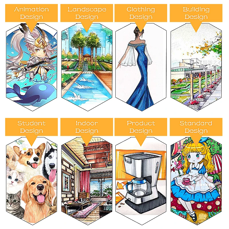 Generic 12/40/60/80pcs Alcohol Dual Tip Marker Pens Manga Best Price