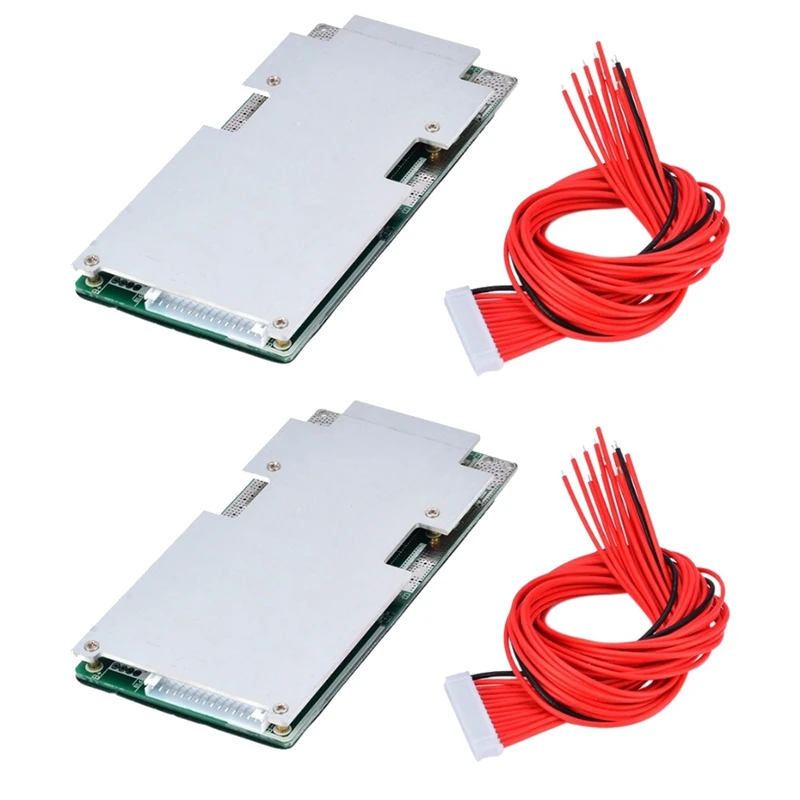 2 Упак. 14S 45A 52V литий-ионная батарея плата защиты Bms Pcb с балансом для