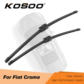 

KOSOO For Fiat Croma 24"+17" 2005 2006 2007 2008 2009 2010 2011 2012 2013 Car Wiper Blade Rubber Exact Fitting Side Pin Arms