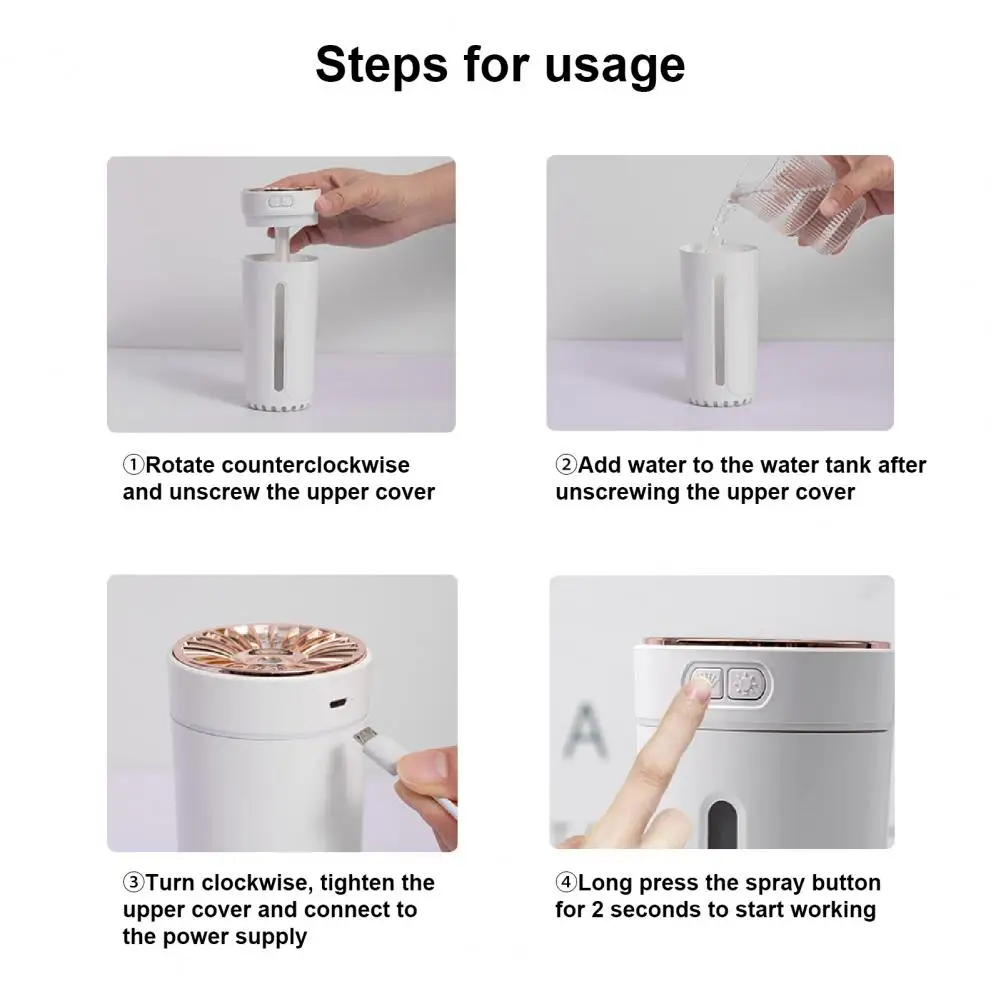 Portable Air Humidifier Colorful Ambient Light USB Mute Car Electrical Appliances Car Humidifier Fragrance Diffuser for Vehicle
