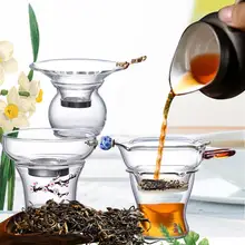 Стеклянный фильтр для замачивания чая из прозрачного стекла сито аксессуары для заваривания чая фильтр для чая ситечко для кухни