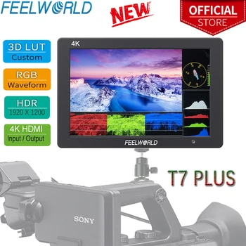 FEELWORLD-T7 PLUS 7 인치 3D LUT IPS 1920x1200 온 카메라 필드 모니터, 알루미늄 하우징, 비디오 촬영용 4K HDMI 입력, 출력