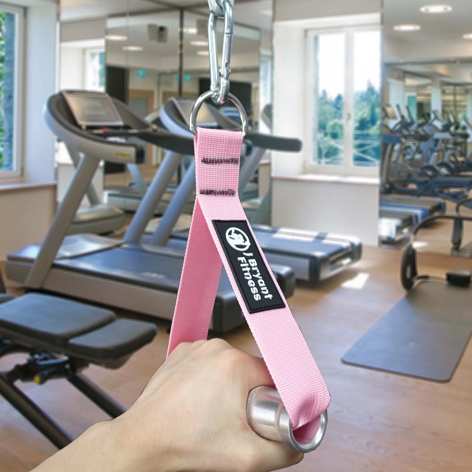 Heavy Duty Metal Gym Handles Pink for Cable Machine Attachment with Hook Women Resistance Band Workout Grips Fitness Equipment 6
