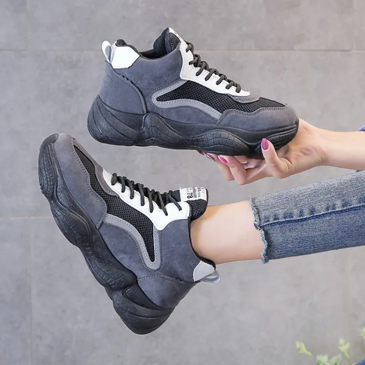 

35-44 Code Dad Shoes Women's 2019 Autumn New Style Men And Women Couples Shoes Network hong zhi Smoked Shoes Thick Bottomed Runn