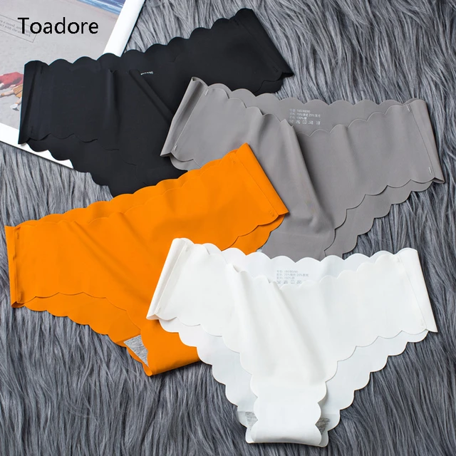 Toadore Women's Seamless Panties Slip Silk Satin Underwear Woman Ruffle  Female Underpants Lady Briefs Girls Smooth Plain Panty - AliExpress