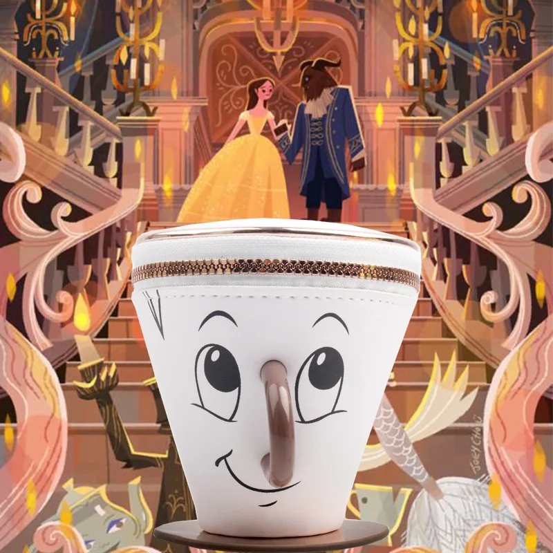

Beauty and The Beast Cute 3D PU Leather Zipper Coin Purse Wallet Chip Cup Bag Girl Women Birthday Christmas Gift Collection