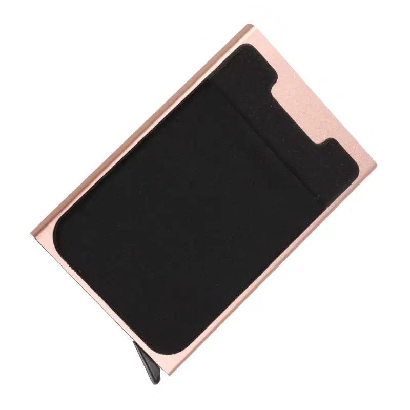 

Practical PU Leather Alloy Business Card Holder Wallets Pocket Credit Passport Package Box ID Passport Card Short Purse