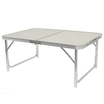 

Folding Table Home Use Aluminum Alloy Portable Camping Table Outdoor Furniture Desk White 90 X 60 X 70cm USA Warehouse Shipping