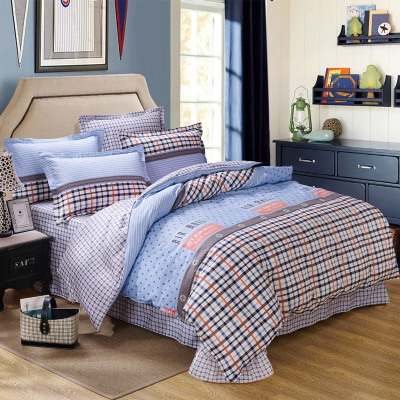 

100% Pure Cotton Bedding Article Activity Printing Colorful Quilt Cover FreeShip 4pcs King Size Bedding Set Hotsale Home Textile