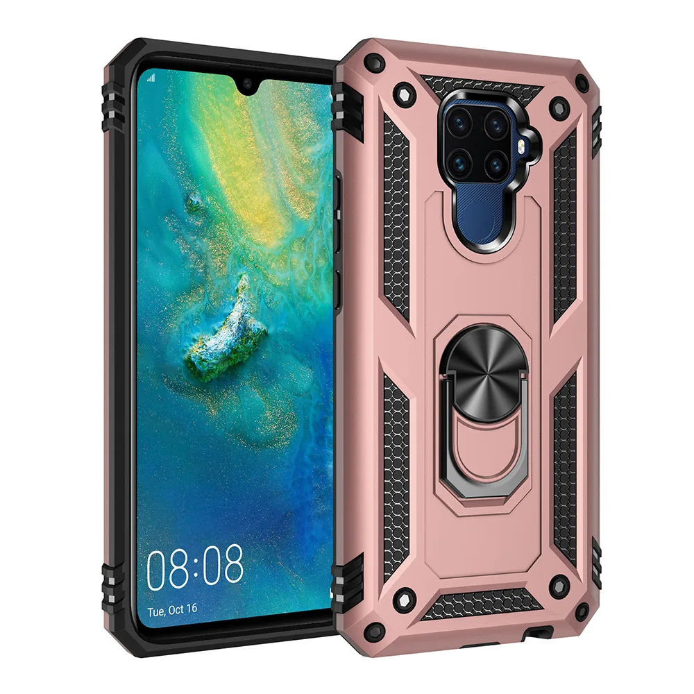 1 шт./лот 2 в 1 чехол-гибрид из ТПУ+ PC кольцо чехол для huawei P30 Pro Коврики 30 Pro Lite Y5 Y6 Y7