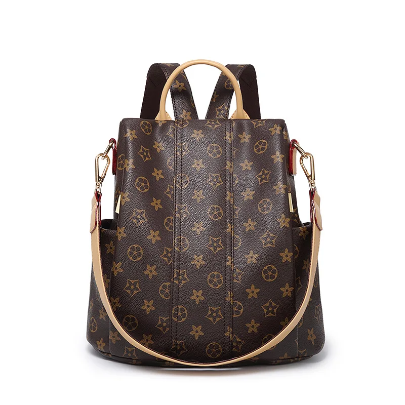 

New Style Backpack Women's 2018 Casual Versatile Fashion Backpack Printed Simple Hand Shoulder Dual Purpose Travel Bag