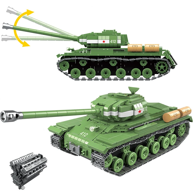 1068pcs Military Is 2m Heavy Tank Soldier Weapon Building Blocks Ww2 Russia Soviet Tank Bricks Army Kids Children Toys Gifts Blocks Aliexpress