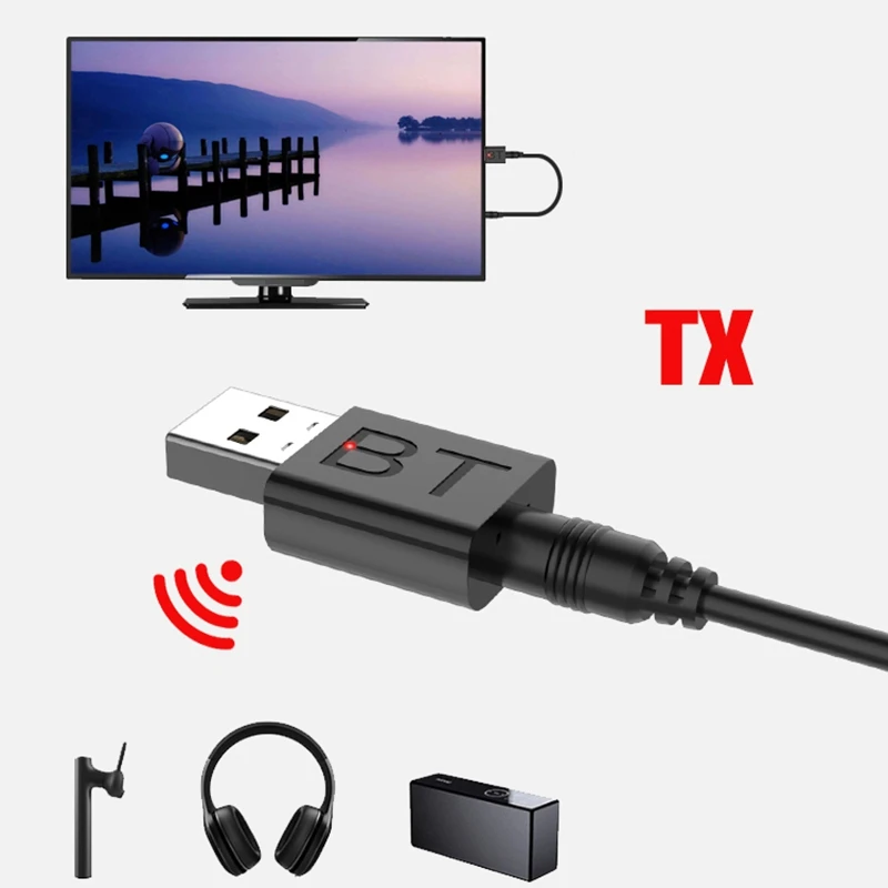 Bluetooth 5,0-тон bluetooth-приемник 2-в-1 Бесплатный полный привод Plug and Play Bluetooth адаптер для ПК ноутбук клавиатура Мышь