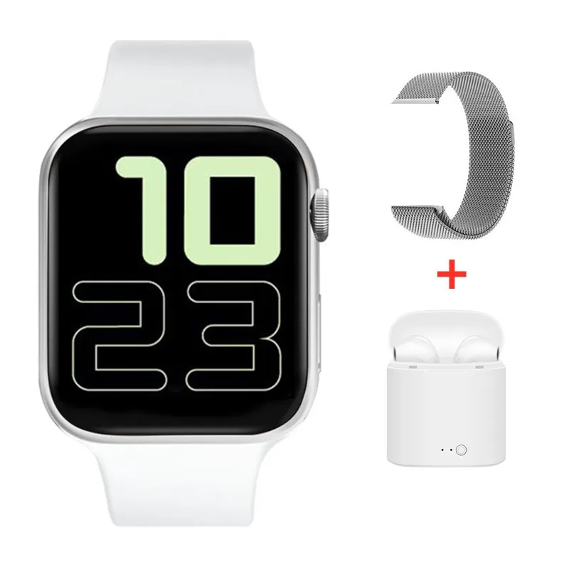 Умные часы Soulusic IWO 11, gps, Bluetooth, 1:1, умные часы, 44 мм, чехол для Apple iOS, Android, пульсометр, кровяное давление IWO 10, обновление - Цвет: white set 3