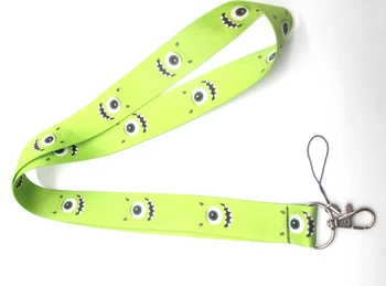 

New cartoon green eye Neck Strap Lanyards Badge Holder Rope Pendant Key Chain Accessorie