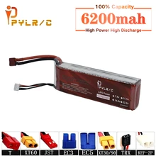 

High Rate 11.1v 6200mAh Lipo Battery For RC Helicopter Parts 3s Lithium battery 11.1v 45C RC Cars Airplanes Drone Battery T/XT60