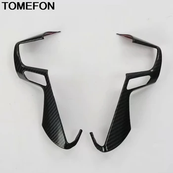 

TOMEFON For Toyota Alphard Vellfire 2016 2017 2018 Steering Wheel Panel Garnish Bezel Cover Trim Accessorie ABS Carbon Fiber