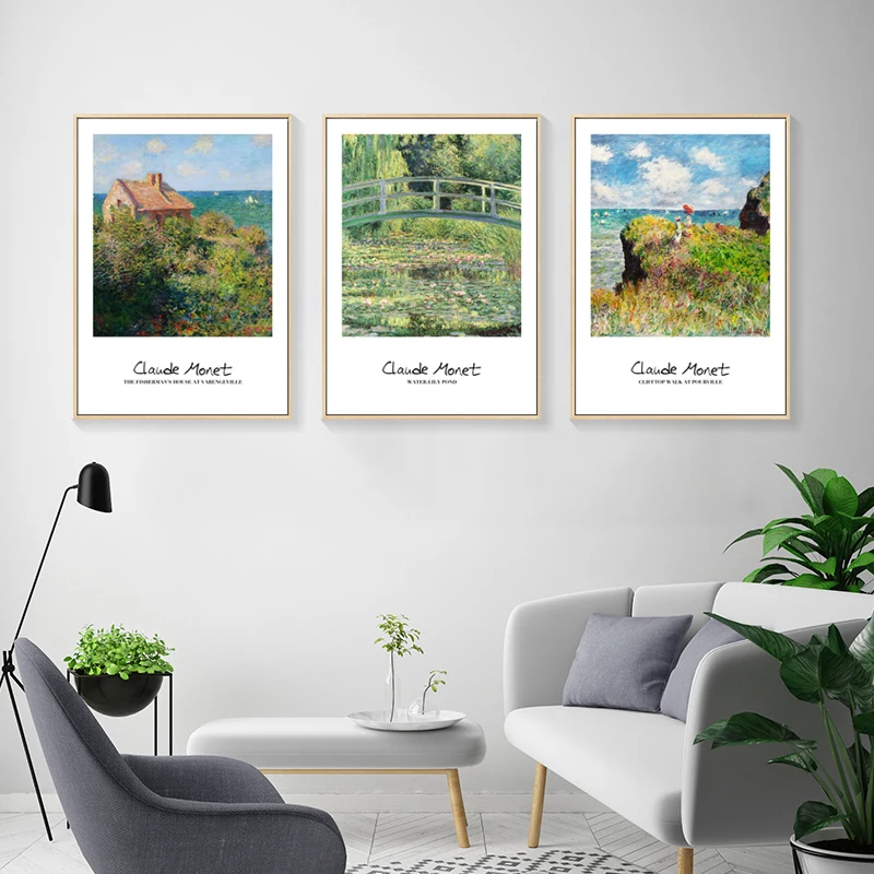 

Monet Van Gogh Art Posters And Prints HD Pictures Canvas Painting Living Room Decoration Mural Art Abstract Home Wall Decor