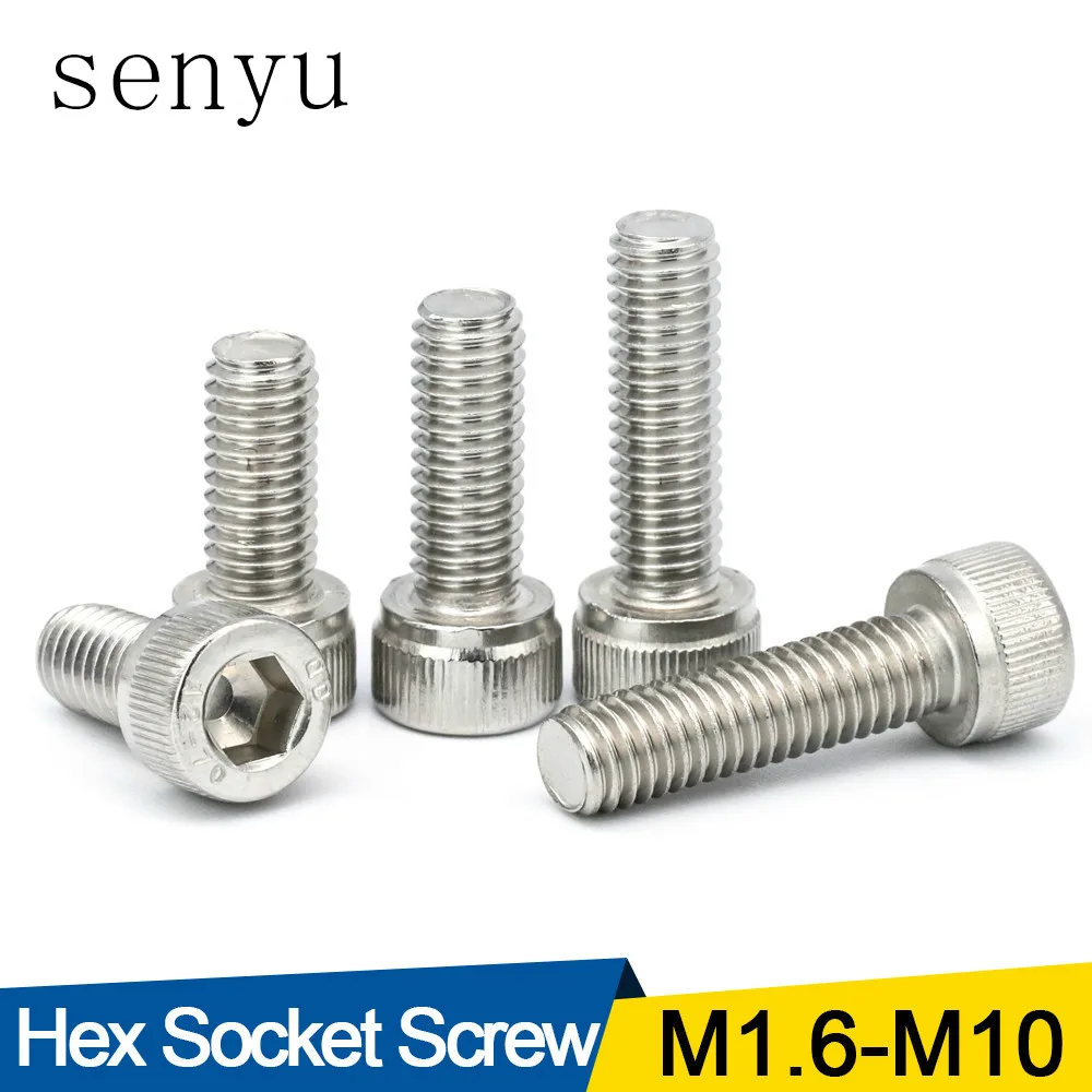 Hexagon Hex Socket Cap Head Screw M1.6 M2 M2.5 M3 M4 M5 M6 M8 M10 Stainless Steel Allen Bolt DIN912 with Key | Обустройство дома