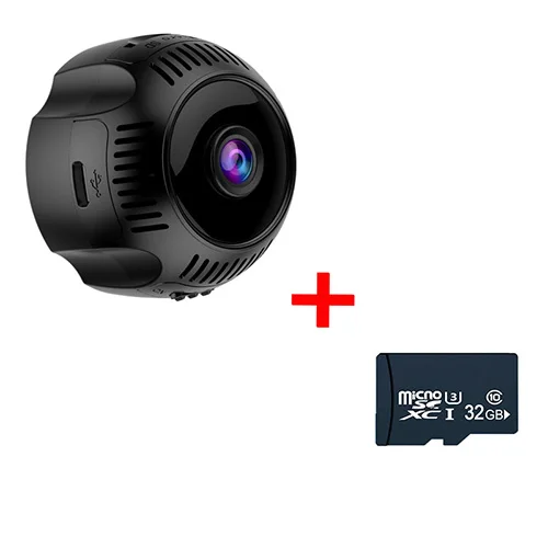 Мини-камера X7 1080 P, wifi, для обнаружения движения, инфракрасное ночное видение, Спортивная, автомобильная, микро-камера, ремешок для часов, DV, видео рекордер, видеокамеры - Цвет: black and 32g card