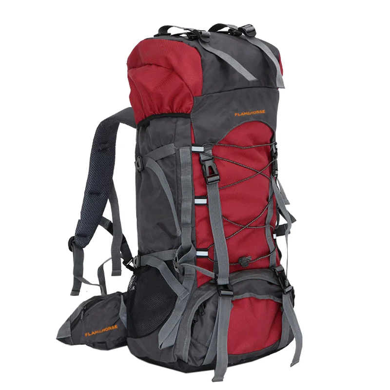 

50 L Quality Nylon Waterproof Backpack Outdoor Men's Hiking Bag Large Capacity Camping Travel Backpack Sport Bag Black Blue