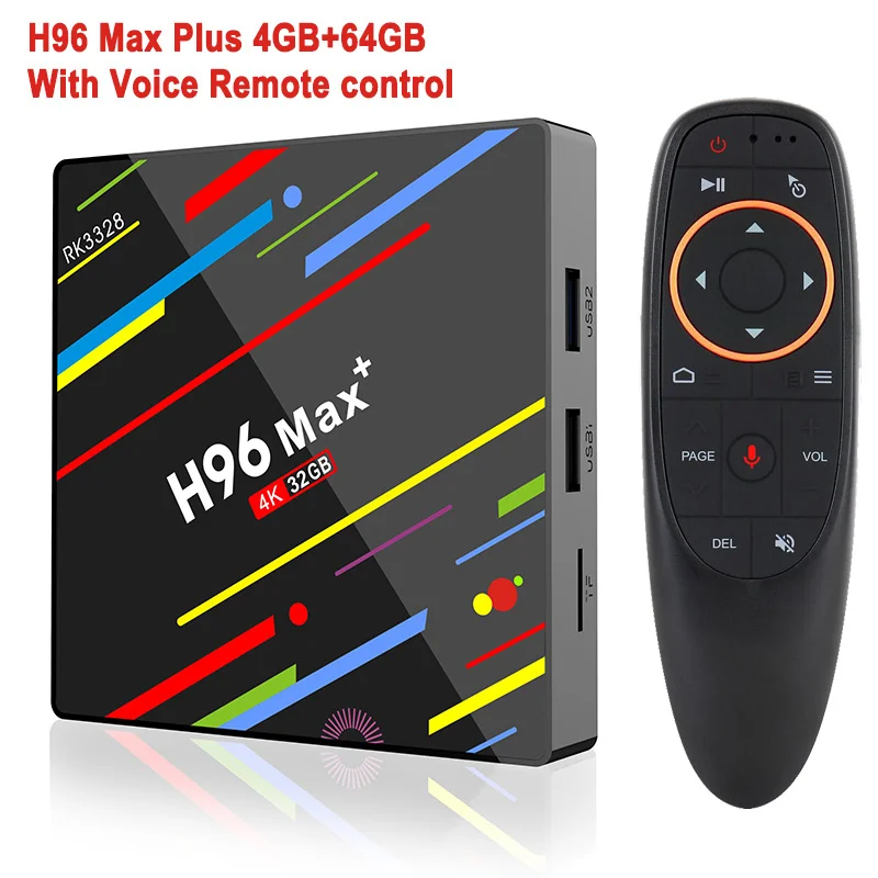 H96 MAX Plus ТВ коробка Android 9,0 4 Гб Оперативная память 32 GB/64 GB Встроенная память 5G Wi-Fi 4K 4,265 медиа плеер Youtube Netflix Google Play Смарт ТВ H96 Max - Цвет: 4-64g voice