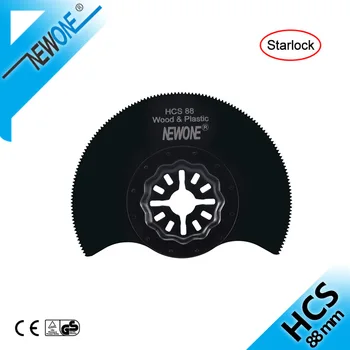 

NEWONE 88mm HCS Flush Segment Starlock Saw Blade E-cut Multi Pack Oscillating Tool Blades for Cutting Wood Drywall Plastics