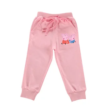 

peppa pig kids full length pants peppa george cartoon animation peripheral summer cotton children's clothing
