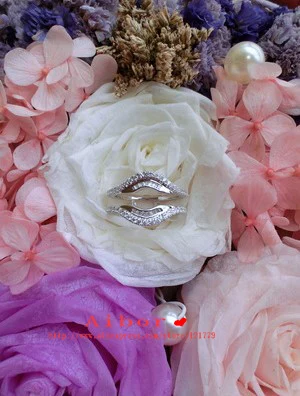 

TR003 HOT Luxury New Bridal Set Wedding Rings enhancer Vice Best Quality NSCD Synthetic Gem