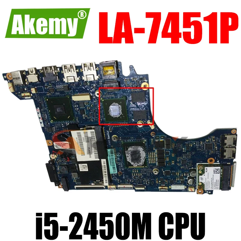 Akemy 01GY8V 1GY8V для Dell XPS 14z L412z Материнская плата ноутбука i5-2450m LA-7451P DDR3 тестирование |