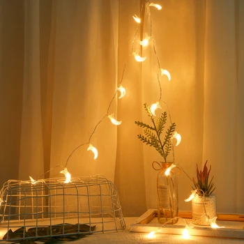 

20LED Xmas String Light Garland led Decor Outdoor Home Garden Party Wedding USB Charging Moon Lamp Bulb Christmas Fairy Lights