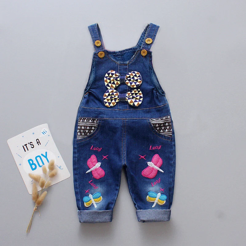 girls denim dungarees