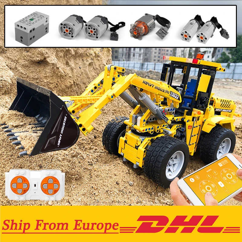 Колесный погрузчик бульдозер экскаватор RC строительный блок кирпич набор