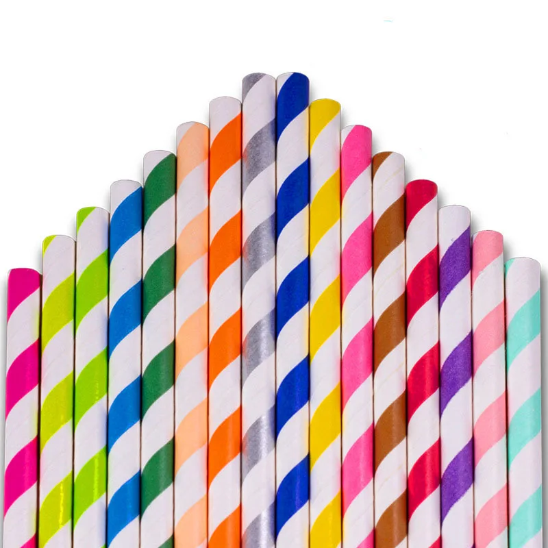 100pcs Pink Yellow Green Paper Straws Wedding Favors Star Fruit Drinking Straws Birthday Party Decoration Kids Party Supplies