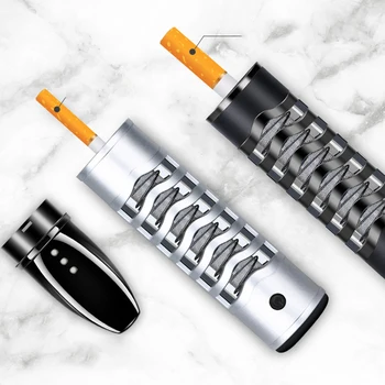 

Recharge Car USB Cigarette Lighter Charging Lighter Windproof Electronic Metal Lighter Car Ashtray Filter Cigarette Holder