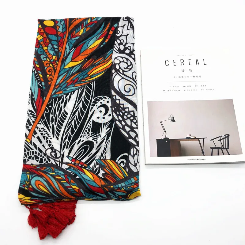 Новинка весны, Уникальный дизайнерский Африканский женский винтажный этнический льняной хлопковый головной шарф с принтом, Женский хиджаб шарф платок