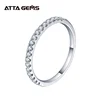 ATTAGEMS-Anillo de moissanita de Plata de Ley 925 para niñas, anillo de moissanita redondo de corte excelente, joyas de cóctel, 0,27 CT ► Foto 1/6