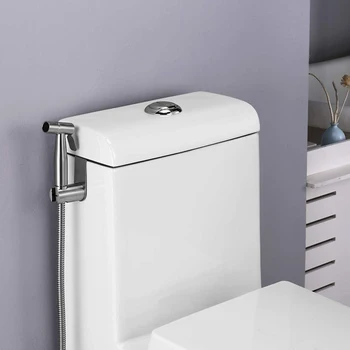 

Bathroom Holder Stainless Steel Self Cleaning Multifunctional Wall T Adapter Toilet Bidet Sprayer Set Faucet Hose Handheld