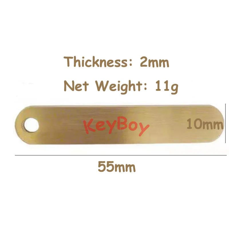 Brass Tag Key ring pendants (7)