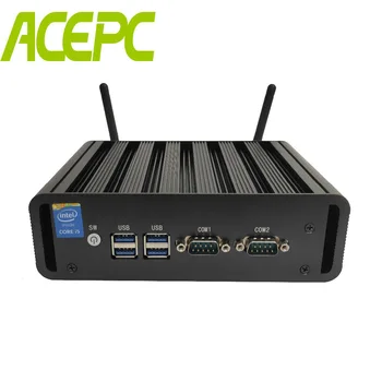 

Core i7 5500U i5 4200U i3 4005U Fanless Mini PC Windows 10 Dual Core Dual LAN Dual COM Mini Desktop Computer Pfsense HDMI WIFI