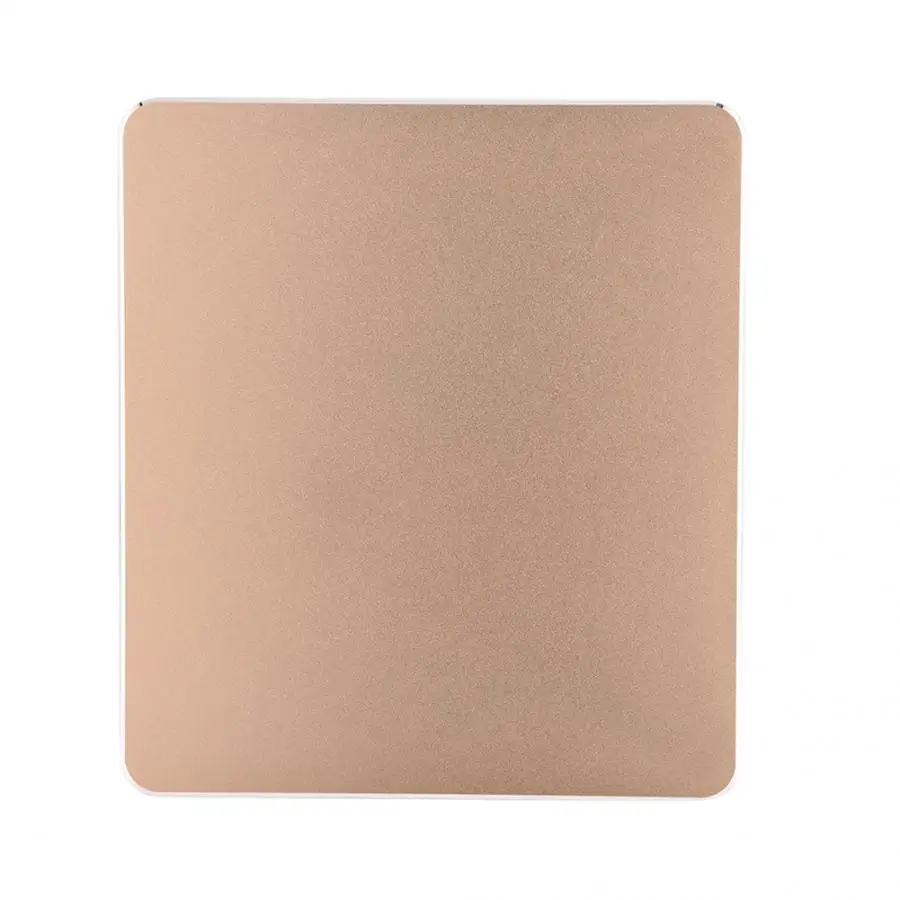 Aluminium Alloy Mouse Pad Mat Waterproof Anit-slip Gaming Mousepad Double Sided aluminum mousepad - Цвет: Золотой