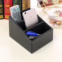 Home Desk Storage Box Tea Table Remote Control CD Stationery Cosmetics Leather PU Leather Holder Desktop Cosmetics Makeup Storag home desk storage box tea table remote control cd stationery cosmetics leather pu leather holder desktop cosmetics makeup storag