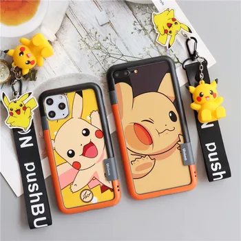 

For iPhone11 11promax 8 Plus shockproof bumper + B&F Tempered Glass Screen film for iPhone Xsmax xr 7 8 plus 6S 3D holder +strap