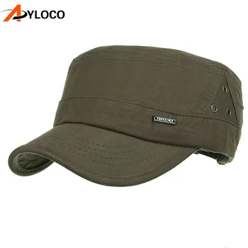 

Autumn Classic Flat Top Mens Cotton Military Caps Army Hiking Fishing Hat Adjustable Baseball Cap Tactical Hats For Men