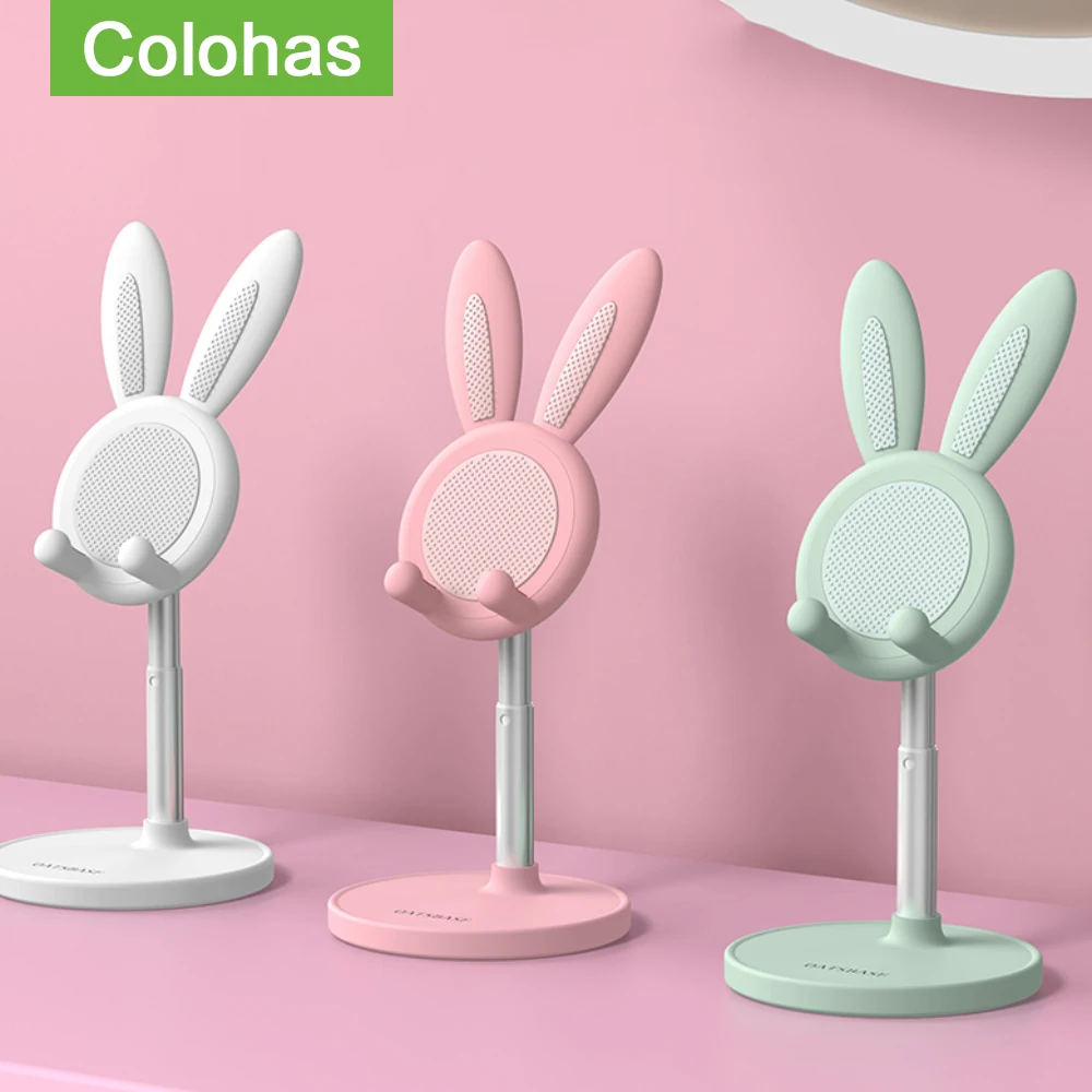 Cute Bunny Phone Stand Tablet Holder Desk Phone Holder Desktop Portable