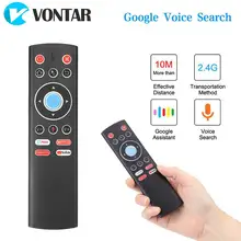 Мини 2,4G Беспроводная воздушная мышь Голосовое управление гироскоп ИК пульт дистанционного управления для X88 PRO H96 HK1 T95 MAX Q Plus TX6 tv BOX GooglePlay Store Youtube